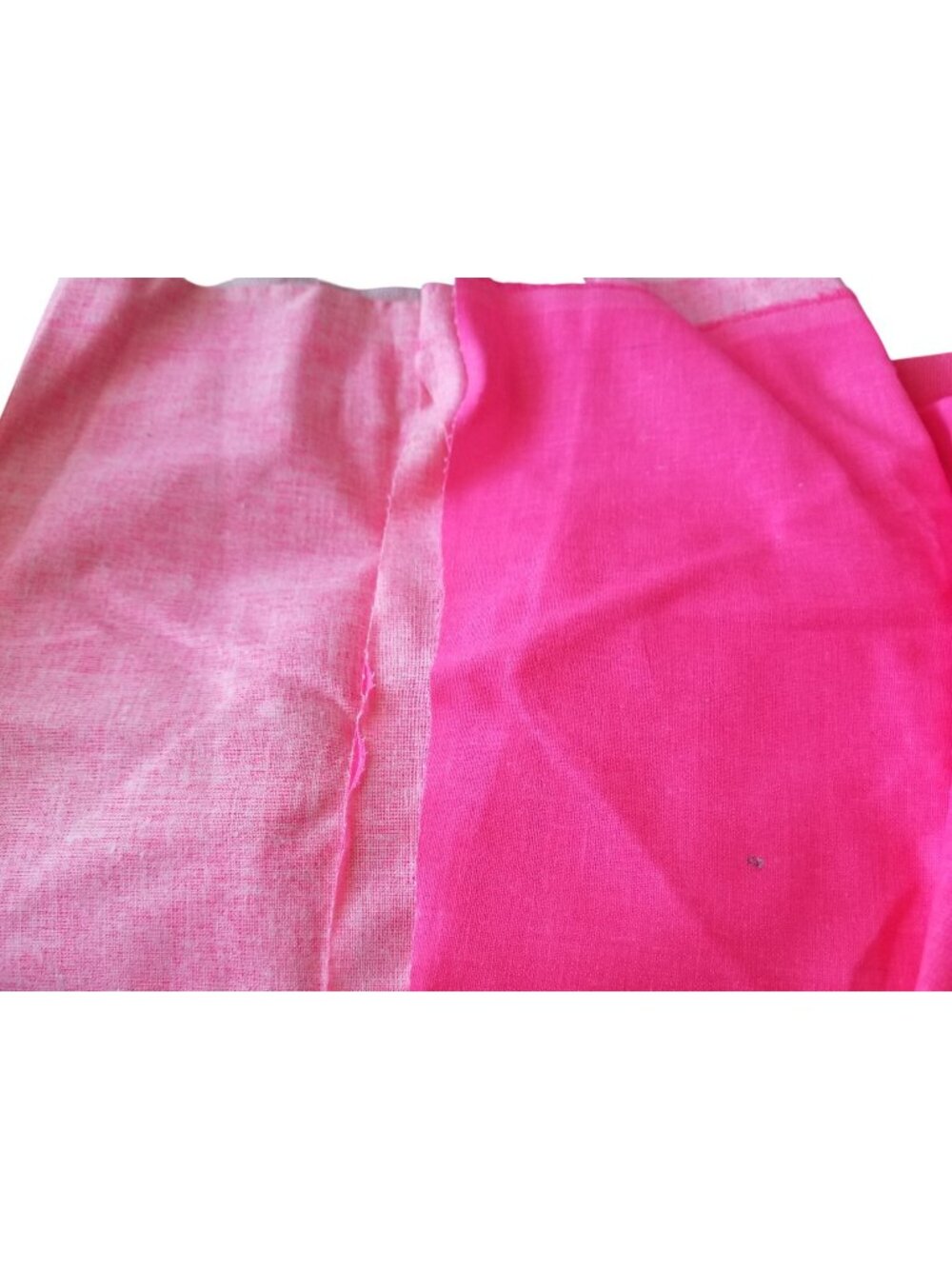 Material Bright Orange Pink Cotton Blend Stiff 1 yard
